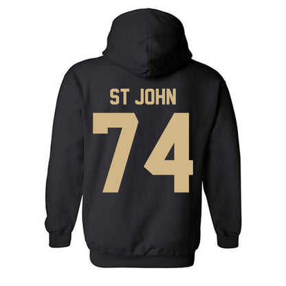 Purdue - NCAA Football : Jalen St John - Classic Shersey Hooded Sweatshirt-1