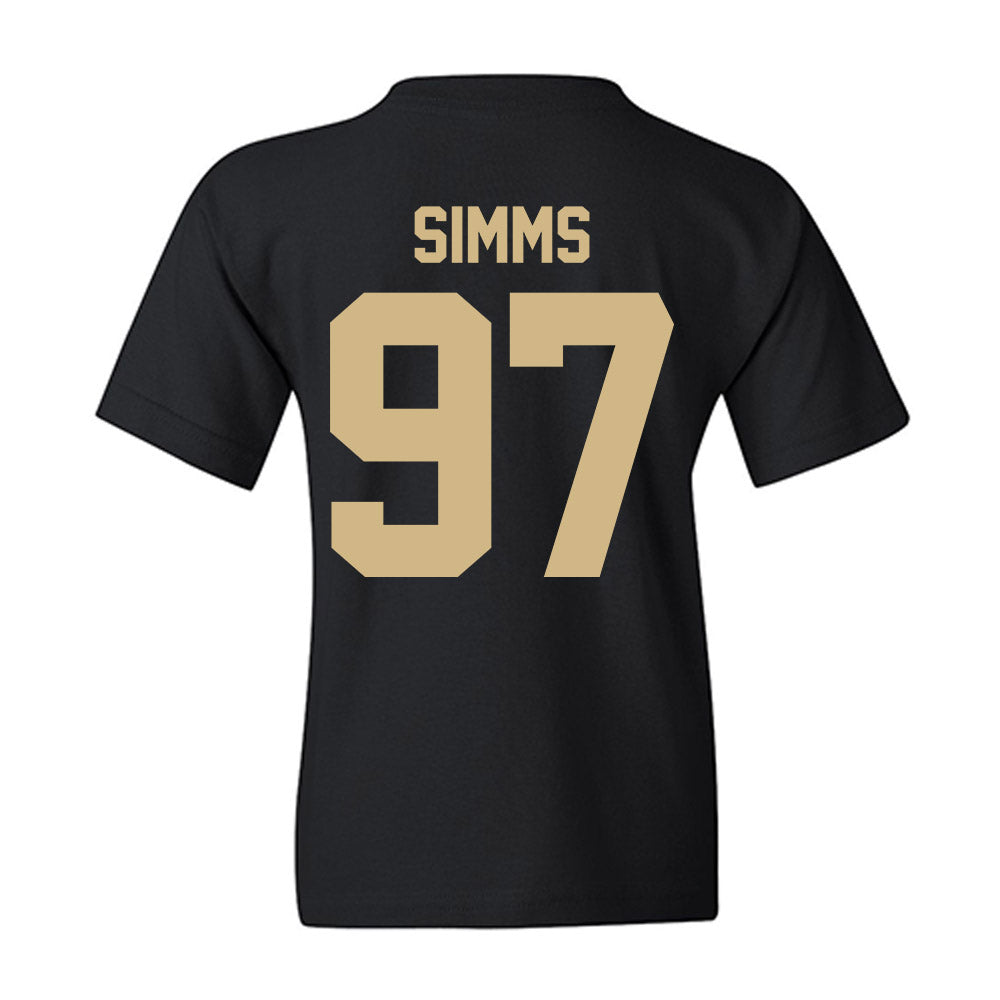 Purdue - NCAA Football : Wisdom Simms - Classic Shersey Youth T-Shirt-3