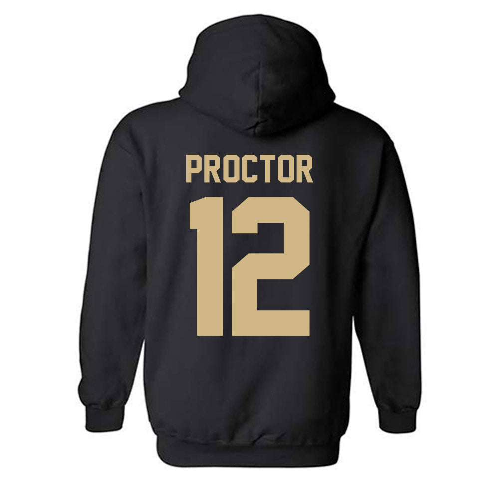 Purdue - NCAA Women's Basketball : Aysia Proctor - Classic Shersey Hooded Sweatshirt-3