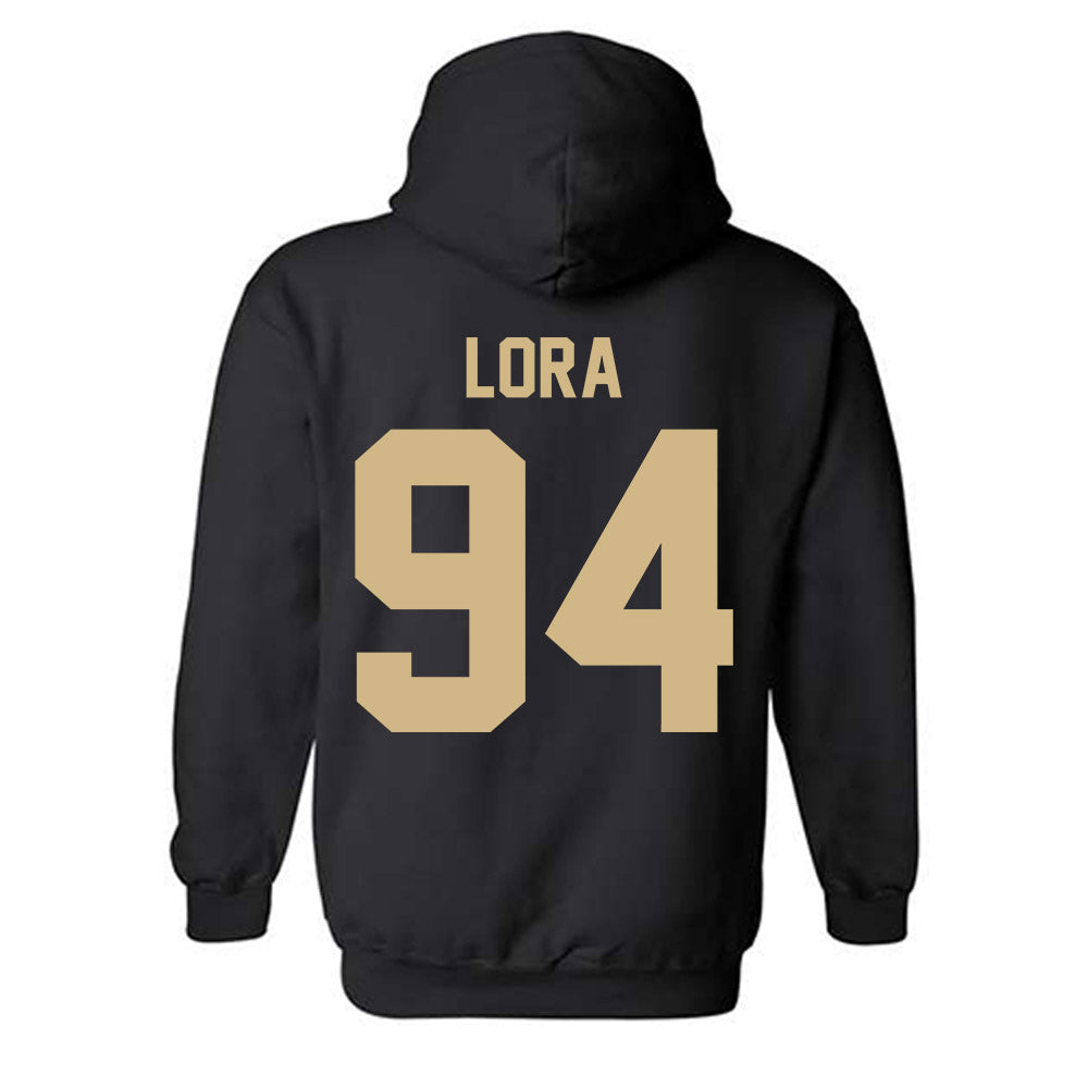 Purdue - NCAA Football : Rodney Lora - Classic Shersey Hooded Sweatshirt-3