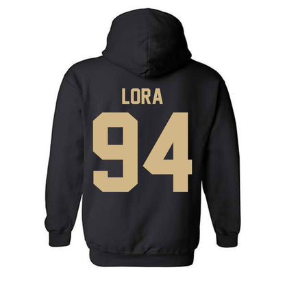 Purdue - NCAA Football : Rodney Lora - Classic Shersey Hooded Sweatshirt-3