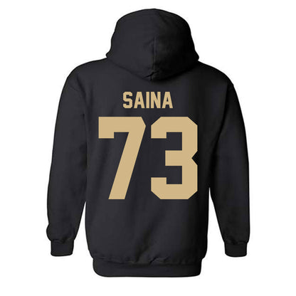 Purdue - NCAA Football : Makai Saina - Classic Shersey Hooded Sweatshirt-3