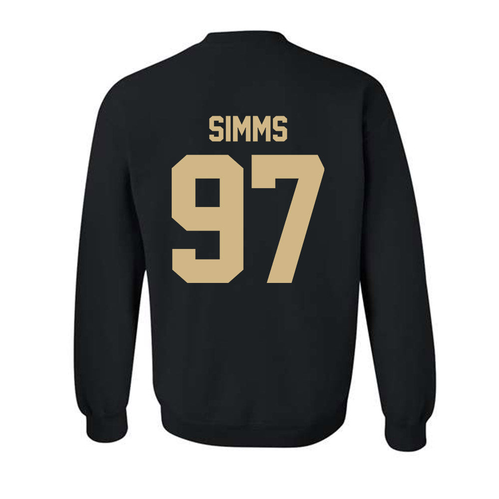 Purdue - NCAA Football : Wisdom Simms - Classic Shersey Crewneck Sweatshirt-3
