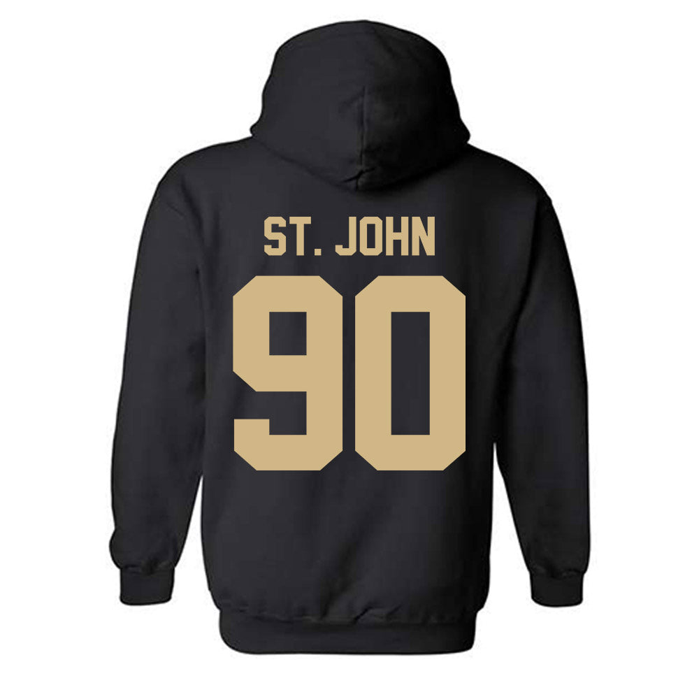 Purdue - NCAA Football : Elijah St. John - Classic Shersey Hooded Sweatshirt-3