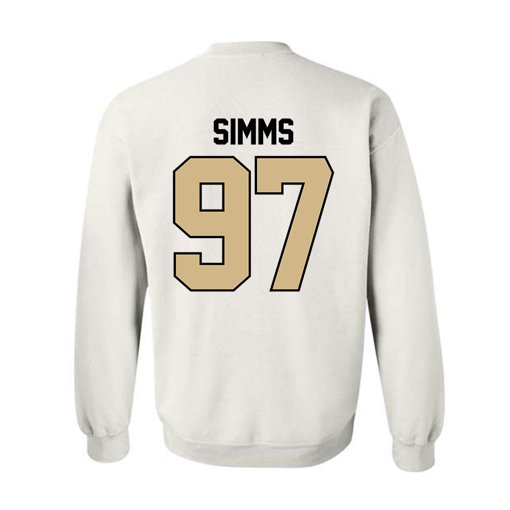 Purdue - NCAA Football : Wisdom Simms - Classic Shersey Crewneck Sweatshirt-2