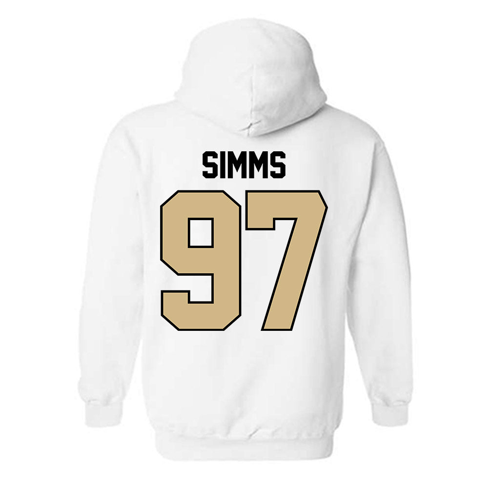 Purdue - NCAA Football : Wisdom Simms - Classic Shersey Hooded Sweatshirt-2