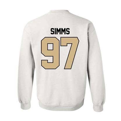 Purdue - NCAA Football : Wisdom Simms - Classic Shersey Crewneck Sweatshirt-2