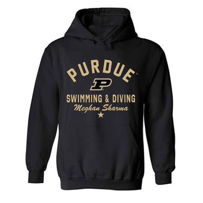 Purdue - NCAA Women's Swimming & Diving : Meghan Sharma - Classic Shersey Hooded Sweatshirt-1