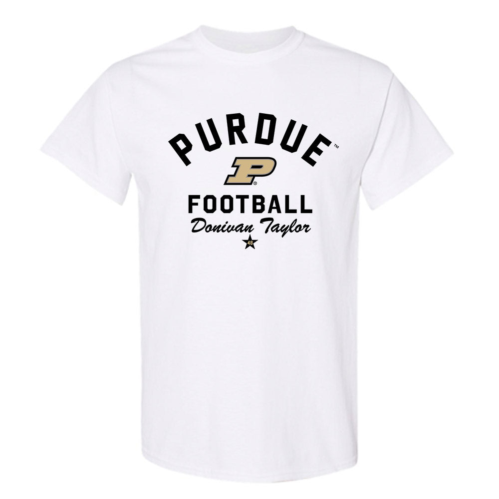 Purdue - NCAA Football : Donivan Taylor - Classic Shersey T-Shirt-0