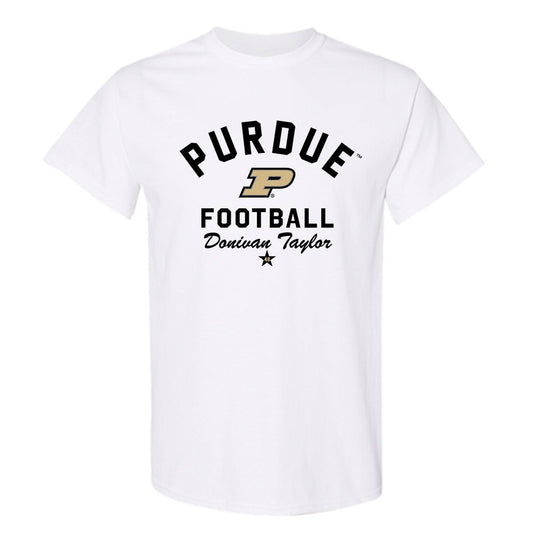 Purdue - NCAA Football : Donivan Taylor - Classic Shersey T-Shirt-0