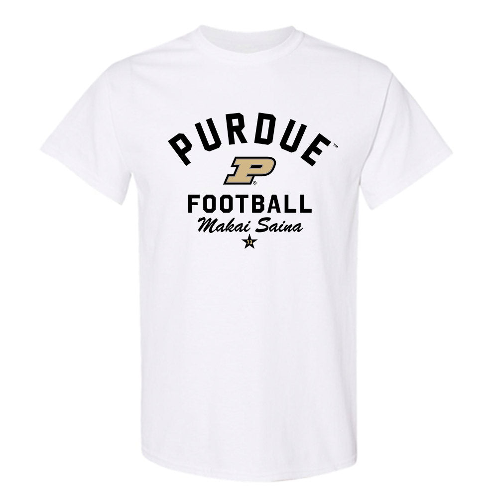 Purdue - NCAA Football : Makai Saina - Classic Shersey T-Shirt-0