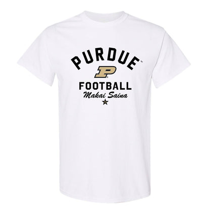 Purdue - NCAA Football : Makai Saina - Classic Shersey T-Shirt-0