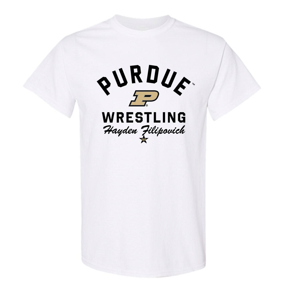 Purdue - NCAA Wrestling : Hayden Filipovich - Classic Shersey T-Shirt-0