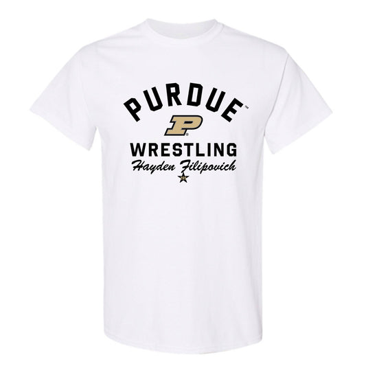 Purdue - NCAA Wrestling : Hayden Filipovich - Classic Shersey T-Shirt-0