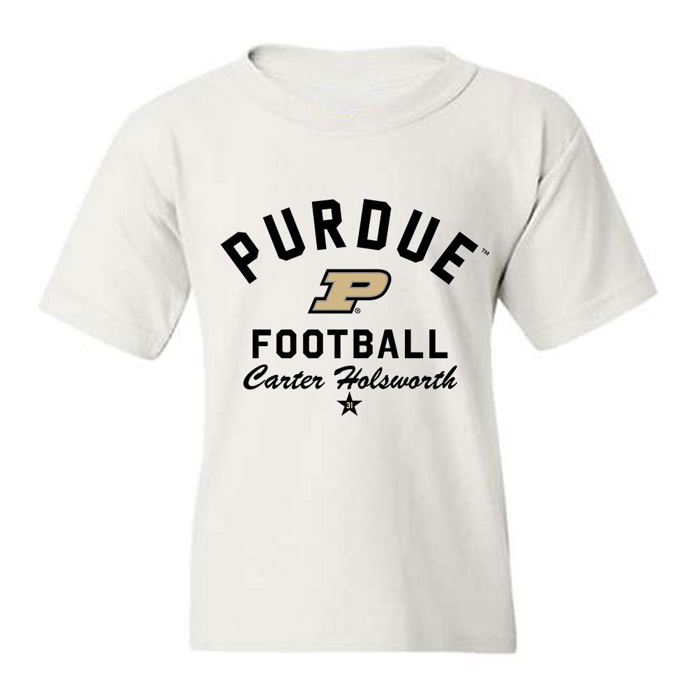 Purdue - NCAA Football : Carter Holsworth - Classic Shersey Youth T-Shirt-0