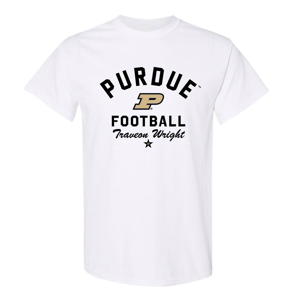 Purdue - NCAA Football : Traveon Wright - Classic Shersey T-Shirt-0