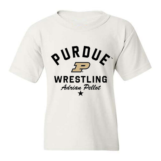 Purdue - NCAA Wrestling : Adrian Pellot - Classic Shersey Youth T-Shirt-0