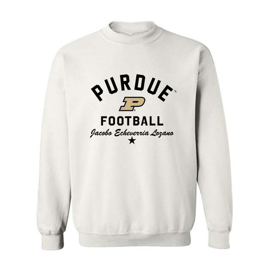 Purdue - NCAA Football : Jacobo Echeverria Lozano - Classic Shersey Crewneck Sweatshirt-0