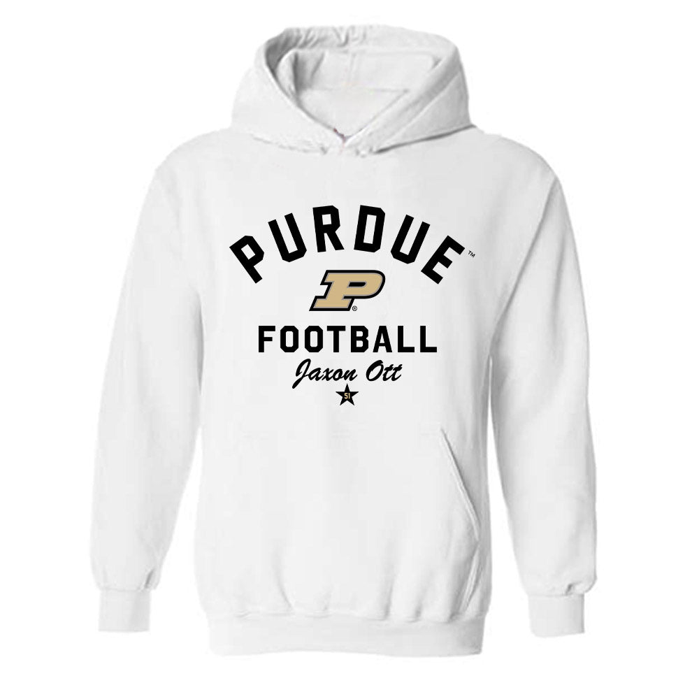 Purdue - NCAA Football : Jaxon Ott - Classic Shersey Hooded Sweatshirt-0