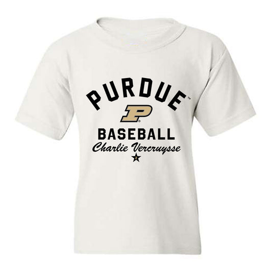 Purdue - NCAA Baseball : Charlie Vercruysse - Classic Shersey Youth T-Shirt-0