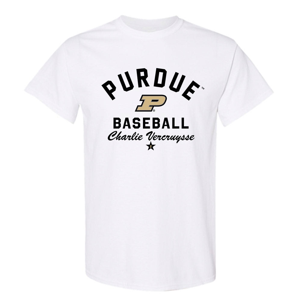 Purdue - NCAA Baseball : Charlie Vercruysse - Classic Shersey T-Shirt-0