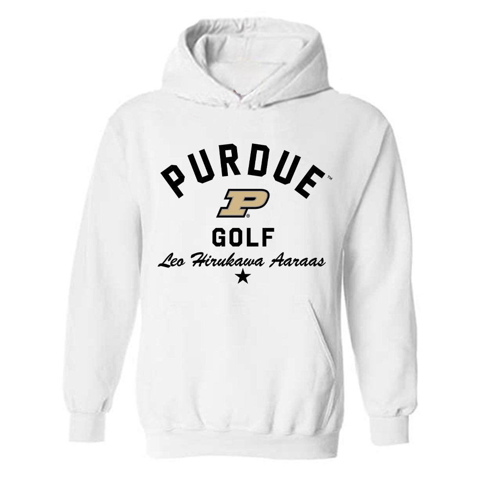 Purdue - NCAA Men's Golf : Leo Hirukawa Aaraas - Classic Shersey Hooded Sweatshirt-0
