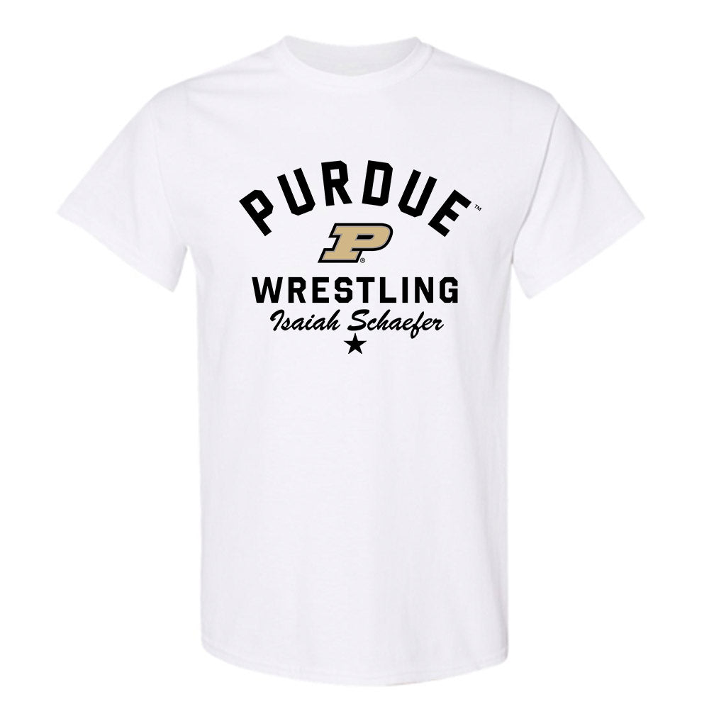 Purdue - NCAA Wrestling : Isaiah Schaefer - Classic Shersey T-Shirt-0