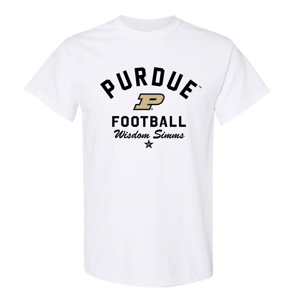 Purdue - NCAA Football : Wisdom Simms - Classic Shersey T-Shirt-0