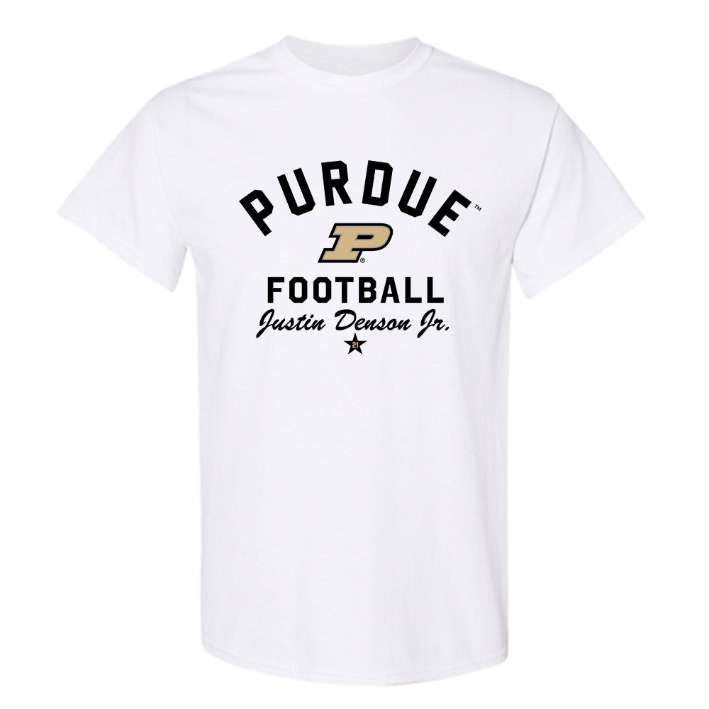 Purdue - NCAA Football : Justin Denson Jr. - Classic Shersey T-Shirt-0