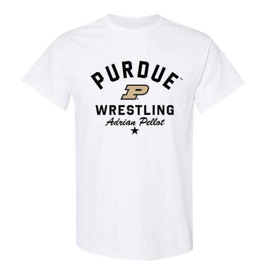 Purdue - NCAA Wrestling : Adrian Pellot - Classic Shersey T-Shirt-0
