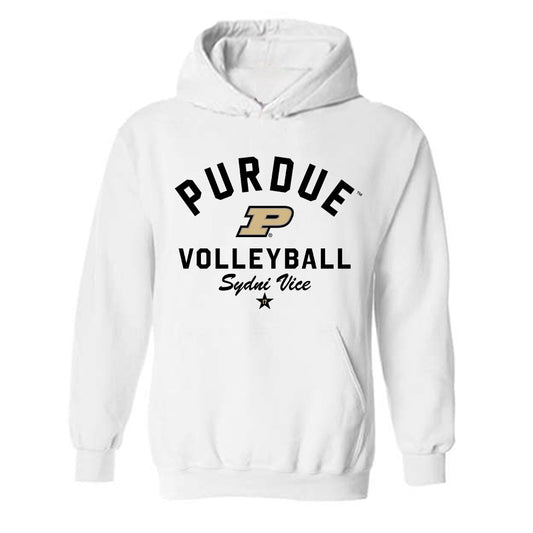 Purdue - NCAA Women's Volleyball : Sydni Vice - Classic Shersey Hooded Sweatshirt-0