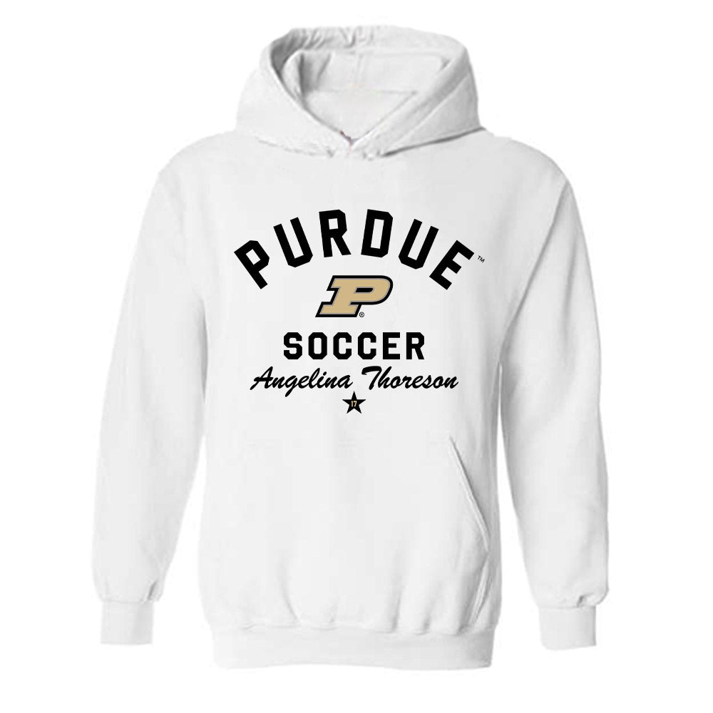 Purdue - NCAA Women's Soccer : Angelina Thoreson - Classic Shersey Hooded Sweatshirt-0