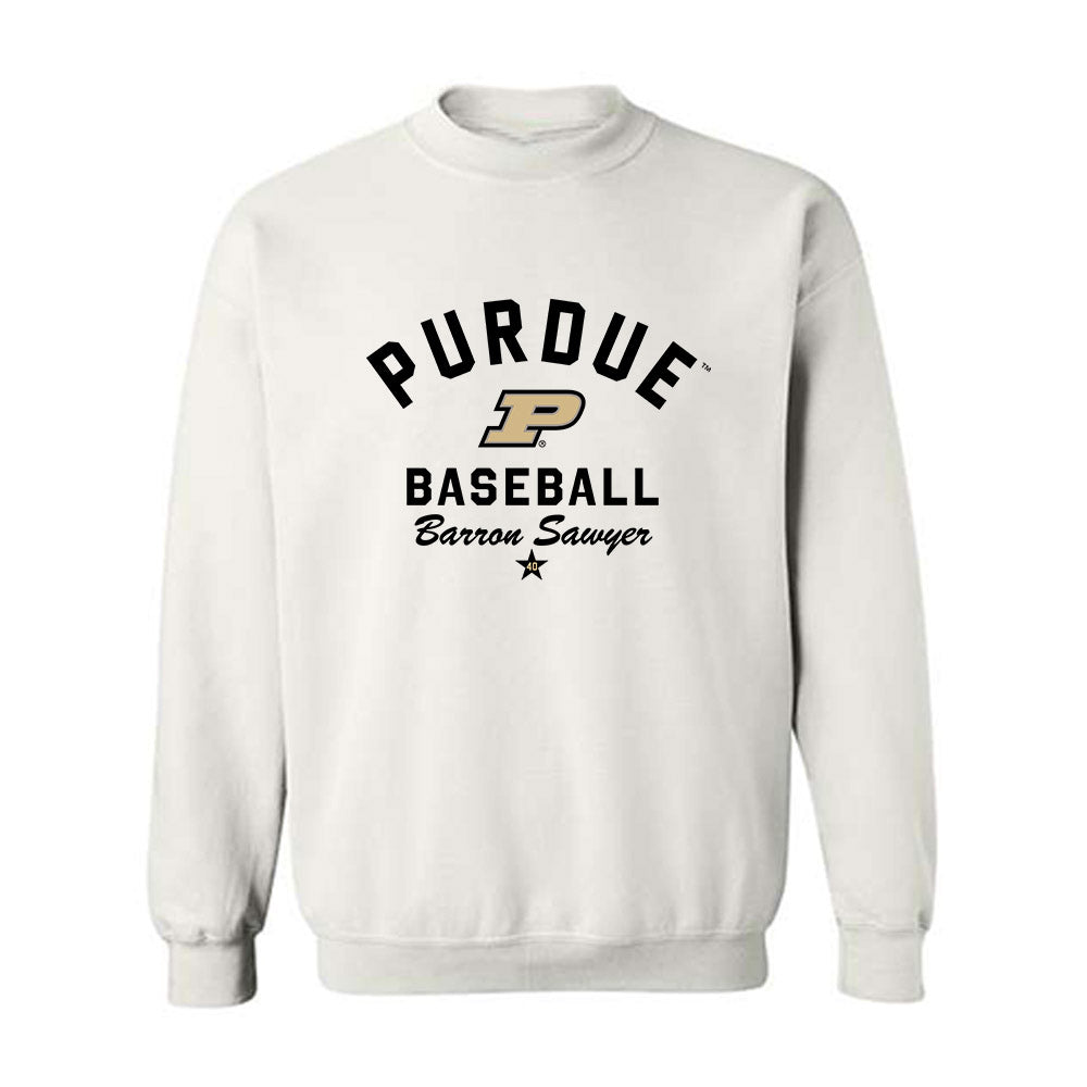 Purdue - NCAA Baseball : Barron Sawyer - Classic Shersey Crewneck Sweatshirt-0