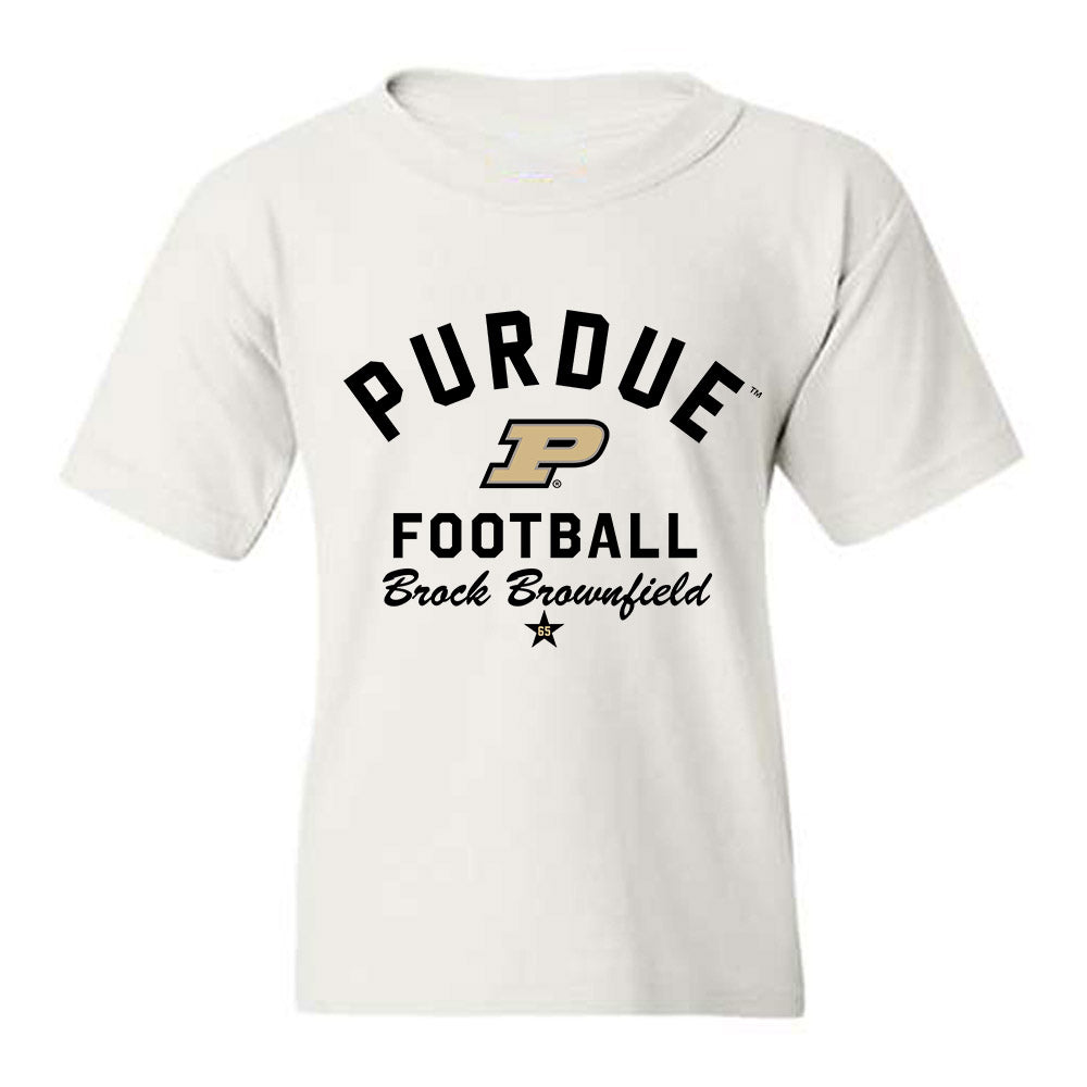Purdue - NCAA Football : Brock Brownfield - Classic Shersey Youth T-Shirt-0