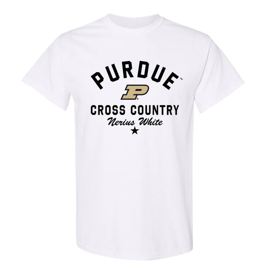 Purdue - NCAA Men's Cross Country : Nerius White - Classic Shersey T-Shirt-0