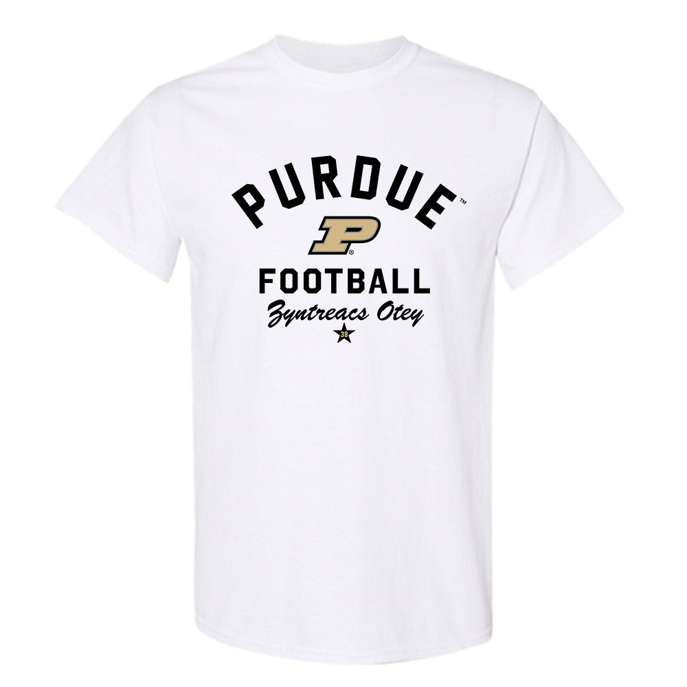 Purdue - NCAA Football : Zyntreacs Otey - Classic Shersey T-Shirt-0