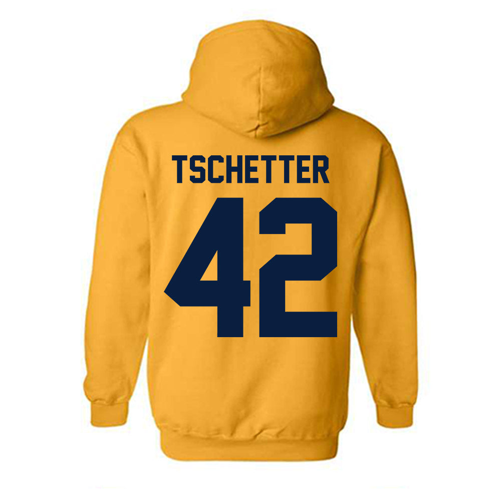 Michigan - NCAA Men's Basketball : Will Tschetter - Classic Shersey Hooded Sweatshirt-1