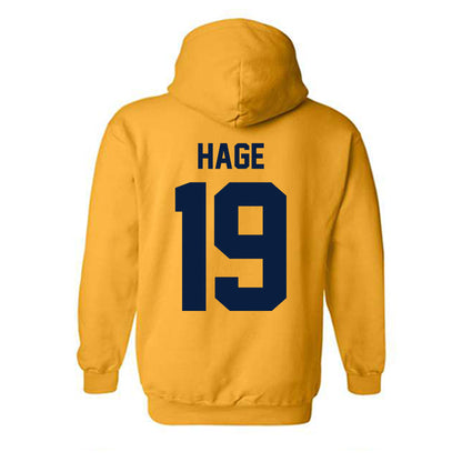 Michigan - NCAA Men's Ice Hockey : Michael Hage - Classic Shersey Hooded Sweatshirt-1