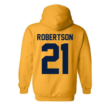 Michigan - NCAA Men's Ice Hockey : Ben Robertson - Classic Shersey Hooded Sweatshirt-1