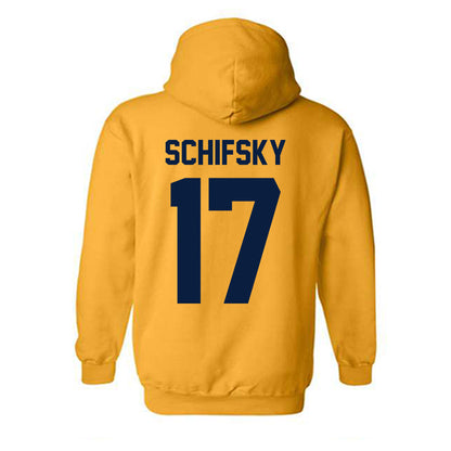 Michigan - NCAA Men's Ice Hockey : Garrett Schifsky - Classic Shersey Hooded Sweatshirt-1