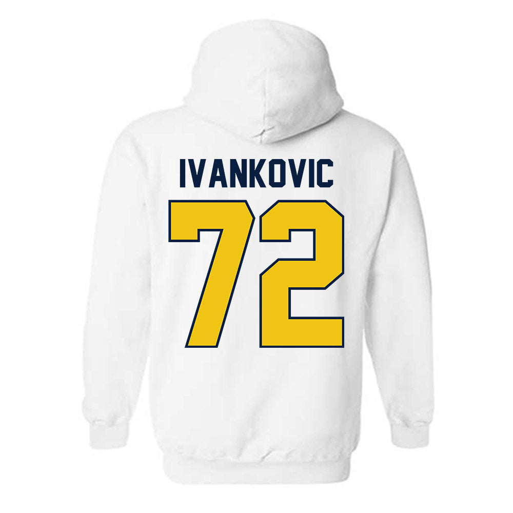 Michigan - NCAA Men's Ice Hockey : Jack Ivankovic - Classic Shersey Hooded Sweatshirt-1