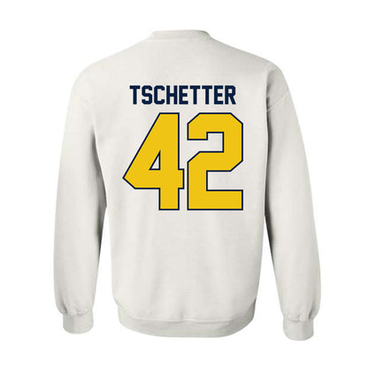 Michigan - NCAA Men's Basketball : Will Tschetter - Classic Shersey Crewneck Sweatshirt-1