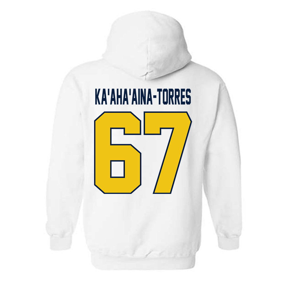 Michigan - NCAA Football : Houston Ka'aha'aina-Torres - Classic Shersey Hooded Sweatshirt-2