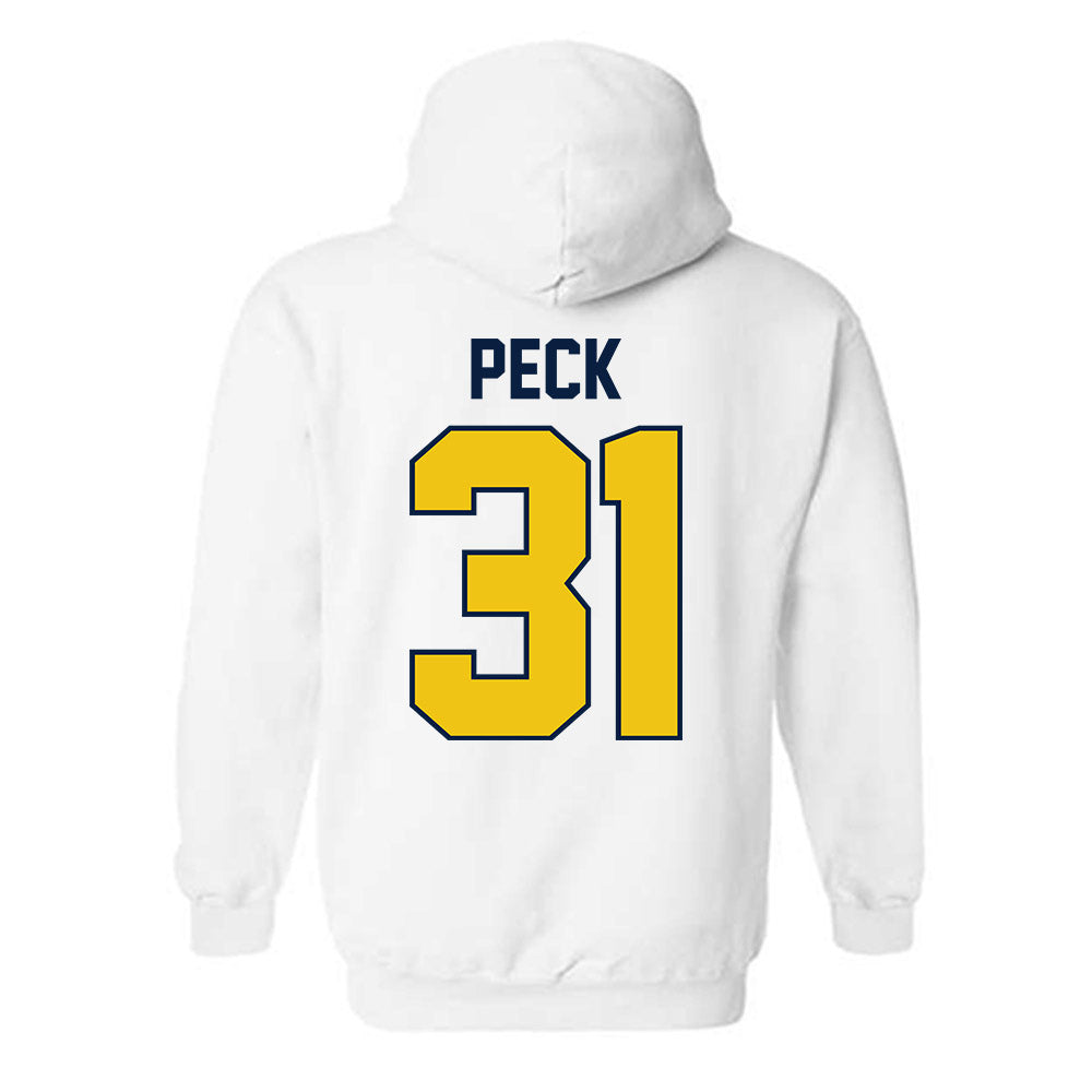 Michigan - NCAA Men's Ice Hockey : Stephen Peck - Classic Shersey Hooded Sweatshirt-1