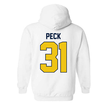 Michigan - NCAA Men's Ice Hockey : Stephen Peck - Classic Shersey Hooded Sweatshirt-1