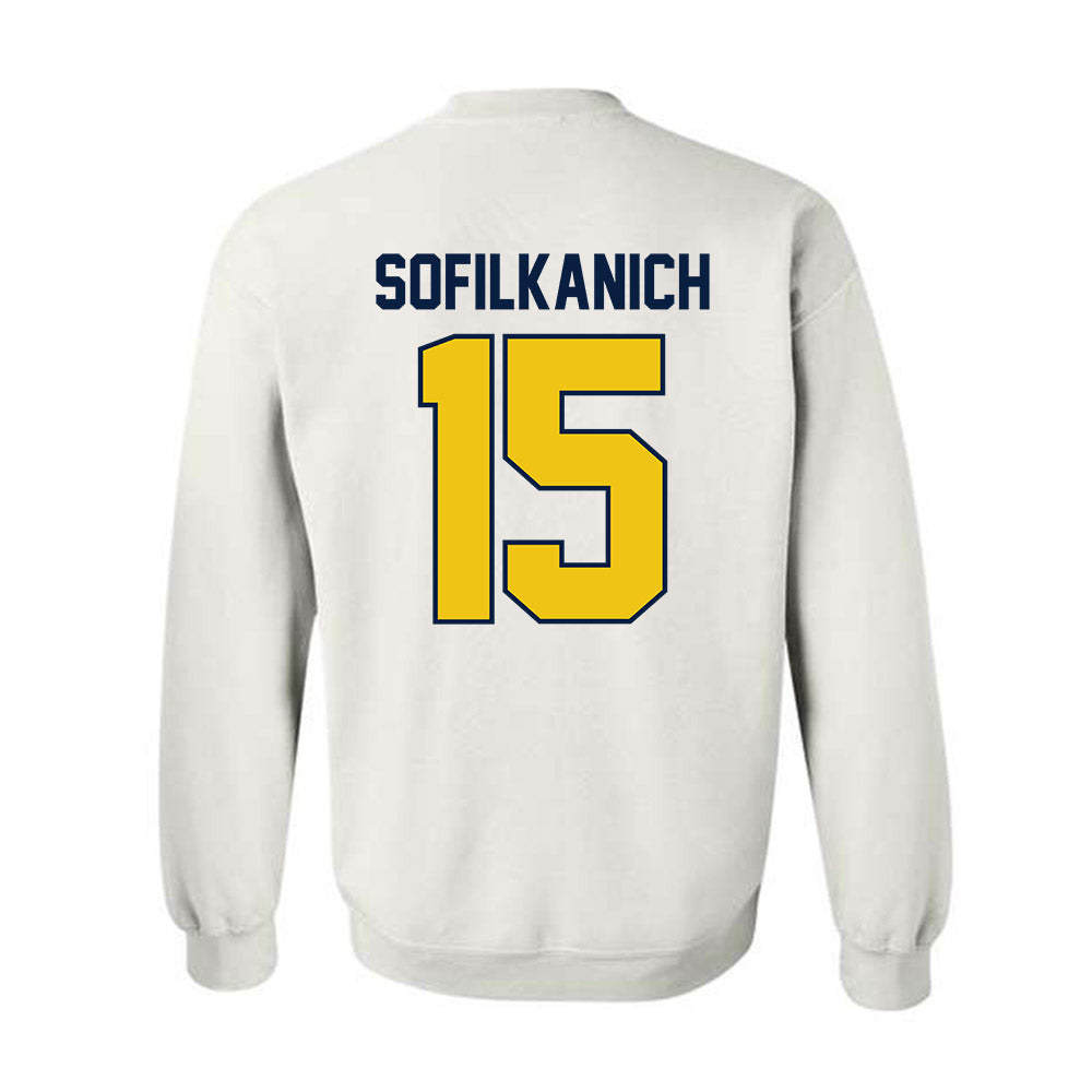 Michigan - NCAA Women's Basketball : Ashley Sofilkanich - Classic Shersey Crewneck Sweatshirt-1
