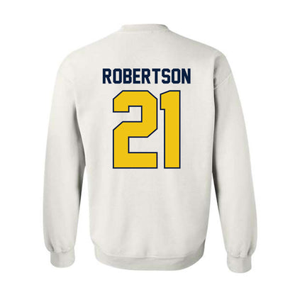 Michigan - NCAA Men's Ice Hockey : Ben Robertson - Classic Shersey Crewneck Sweatshirt-1