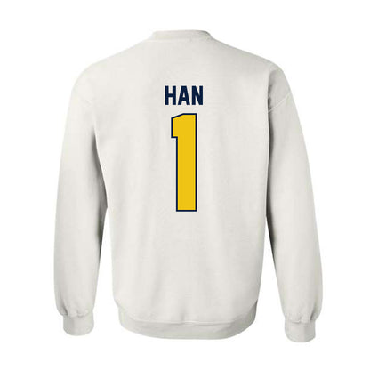 Michigan - NCAA Men's Lacrosse : Matt Han - Classic Shersey Crewneck Sweatshirt-2