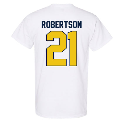 Michigan - NCAA Men's Ice Hockey : Ben Robertson - Classic Shersey T-Shirt-1