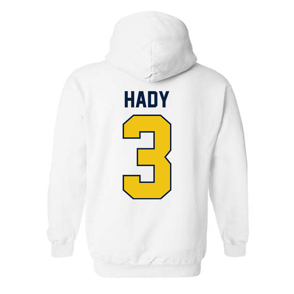 Michigan - NCAA Men's Ice Hockey : Hunter Hady - Classic Shersey Hooded Sweatshirt-1